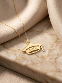 Customized Graduation Cap Necklace With Name, Personalized Commemorative Jewelry, Customized Graduation Necklace With Graduate's Name, Customized High School/University Graduation Gift, Meaningful Graduation Commemorative Premium Necklace, Personalized Gift For Her/Daughter, Graduation Friend Gift - Multicolor - View 11