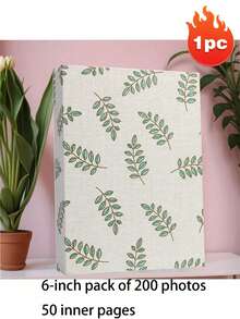 Album ảnh vải lanh 6 inch, 200 ảnh, bìa vải in họa tiết trang trí, sổ lưu niệm gia đình và du lịch, album ảnh vải lanh 6 inch với 200 ngăn, sổ ảnh họa tiết dễ thương dành cho kỳ nghỉ gia đình và những kỷ niệm hàng ngày. - Một cỡ - Xem 18