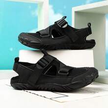 Sandalias multifuncionales para vadear de mujer, parte superior de malla transpirable con , suela blanda antideslizante y de secado rápido para playa, senderismo, rafting, piscina - Negro - Ver 2