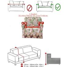 1件裝牛奶絲花卉印花沙發套，防滑彈性裝飾性沙發套，適用單人/雙人/三人/四人座沙發，防寵物抓咬，多彩款，適合春夏秋冬 - 彩色 - 查看 15