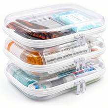 3PCS Clear Hard Shell Zipper Case, Transparent Hard Plastic Zipper Pouches For Travel Organization, Waterproof Toiletry Makeup Bags Cosmetic Pouches, Pencil Organizer Box Toys Storage (L: 11.8*9.8*2) - 3S - 查看 10