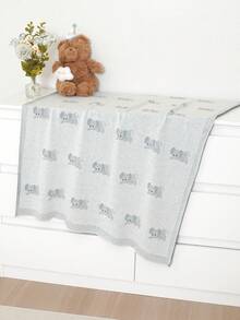 100% Cotton Baby Blanket, Elephant Knitted Baby Wrap, Newborn Stroller Blanket, Baby Quilt, Children's Air Conditioning Quilt, Infant Supplies - Beige - View 3