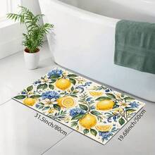 1pc Lemon Pattern Absorbent Drying Mat, Kitchen Decor Coffee Machine Pad, Beverage Coaster, Bowl Dish Drying Mat, Handmade Coffee Pot Drainer, Kitchen Floor Mat, Placemat, Tabletop Dish Drying Pad, Breakfast Mat, Heat-Resistant Anti-Slip Draining Mat, Diatomite Draining Mat, Hides Stains, Super Absorbent Kitchen Mat, Easy To Clean Dish Rack Mat, Suitable For Kitchen, Dining Table, Cafe, Bar, Holidays, Parties, Home Decor, Holiday Gifts - Multicolor - View 13