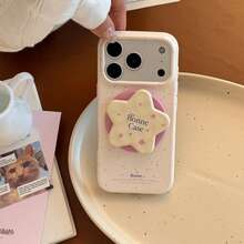GUCADI Soft Magnetic Phone Case, Suitable For 17 Pro Max, 16, 13, 17, Colorful Plaid Pattern, Stars, 15, Personalized, Minimalist Style, Fresh, Niche, Ins Style - Orange Milk - View 3