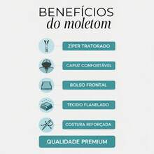 Agasalho Masculino Plus size com Ziper Flanelado Capuz e Bolso Confortavel - Preto - Visão 3