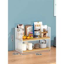 Estante de escritorio de hierro para libros y revistas, estantes de almacenamiento en capas multifuncionales para cocina, sala de estar, gran capacidad - Estilo 11 - Ver 15