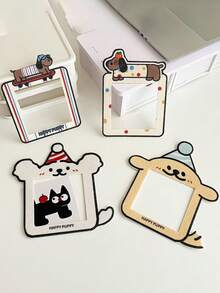 1pc Cute Puppy Switch Sticker, Home Use, Outlet Frame Cover, Creative, Switch Protective Cover, Felt Decor, Wall Sticker Self-Adhesive - A - View 4