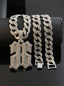 1pc Reverse Number 66 Pendant Necklace, Suitable For Men's Daily Wear, Hip Hop Style Jewelry, Versatile Necklace - Reverse Number 66 Pendant Necklace - View 7