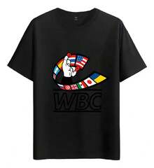 Tshirt Muscle Freaks Wbc Boxing International Style Flags - Black - View 1
