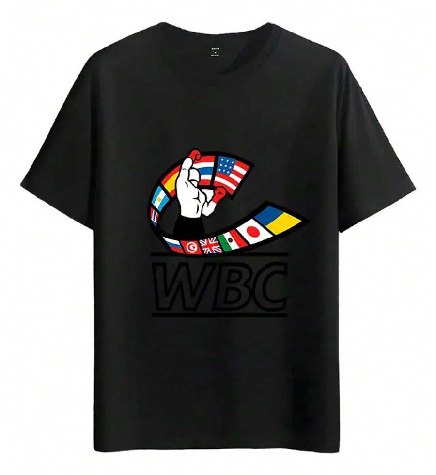 Tshirt Muscle Freaks Wbc Boxing International Style Flags - Black - View 1
