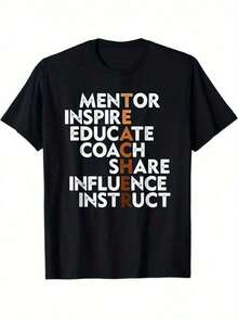 [Camiseta de inspiración para maestros 100% algodón] Camiseta negra de inspiración para maestros afroamericanos, 100% algodón, regalo de Halloween, Acción de Gracias, Navidad para hombres, mujeres, familiares y amigos, tallas S-XXXL, negra. - Blanco - Ver 1