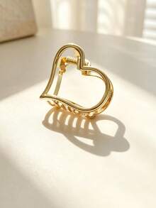 1pc Women's Small Gold-Plated Hair Claw Clip, Princess Style Half-Up Hairstyle Accessory, Suitable For Casual, Holiday, Wedding, Bridesmaid - Gold - View 12