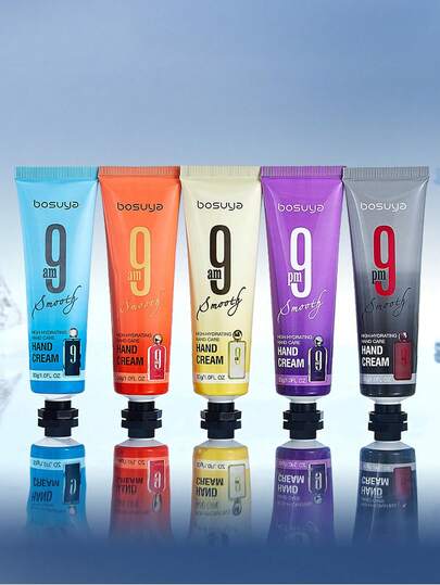 Set de 5 cremas de manos, hidratación fresca, retiene la humedad, cuidado de manos, adecuado para uso en verano, regalo ideal para chicas en vacaciones