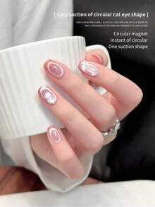1pc/2pcs/3pcs Round Cat Eye Magnetic Nail Art Tool, Professional Round Magnet, Instantly Creates Round Effect, Strong Adhesion, Suitable For Gel Manicure - Multicolor - View 3
