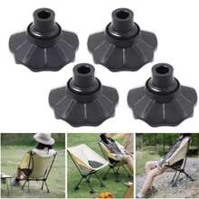 4Pcs Frog Flippers Anti Sink Table Feet Covers Foldable Camping Table Leg Pads Non Slip Wear Resistant Outdoor Camping Furniture Foot Protector - Black - View 8
