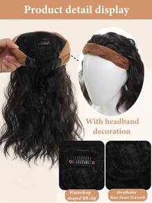 12-Inch Fishtail Braid Synthetic Hair Band With Bangs, Natural Looking Hair Clip Hair Accessory For Women - Multicolor - View 6