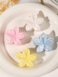 4pcs Summer Fashion Floral Hair Clips, Suitable Beach Accessories, Perfect Photo Props For Girls - Multicolor - View 7
