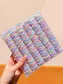 Bộ 500/300/100 chiếc dây buộc tóc màu kẹo ngọt, màu sắc rực rỡ và đa dạng gồm hồng, xanh dương, vàng, tím - phù hợp cho bé gái và phụ nữ. Dù dùng để buộc tóc hay làm đồ thủ công DIY sáng tạo như vòng tay tết, vòng cổ, v.v., chúng đều dễ dàng đáp ứng, đồng thời là trợ thủ tuyệt vời để sắp xếp các vật dụng nhỏ hàng ngày, số lượng giá trị cao, đáp ứng nhu cầu đa dạng. - Nhiều màu - Xem 13