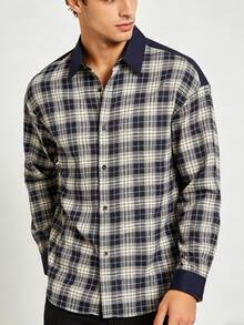 Whitmere Men's Plaid Single-Breasted Casual Versatile Daily Travel Shirt - Multicolor - View 3