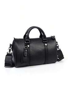8VEL 1 pieza Bolso de mano casual de gran capacidad para negocios, bolso de embrague, bolso de muñeca, artículos esenciales para vacaciones, antirrobo, portátil, ligero, regalo, organizador de bolsos, carteras, bolsos, monedero, bolsos laterales, bolsos vintage, bolso de viaje, bolso de verano, bolso de primavera, bolso de maquillaje, regalo para hombres, regalo de Navidad, bolsa de viaje - Negro 2 - Ver 5