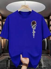 Camiseta estampada de moda para hombres - Negro - Ver 8