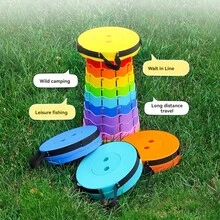 Lightweight Foldable Telescopic Outdoor Stool, Thick & Sturdy Load-Bearing, Quick Folding & Compact Storage, Ergonomic Comfortable Seat, Suitable For Camping, Fishing, Picnic, Hiking, Multifunctional Travel Companion - New Model - View 7