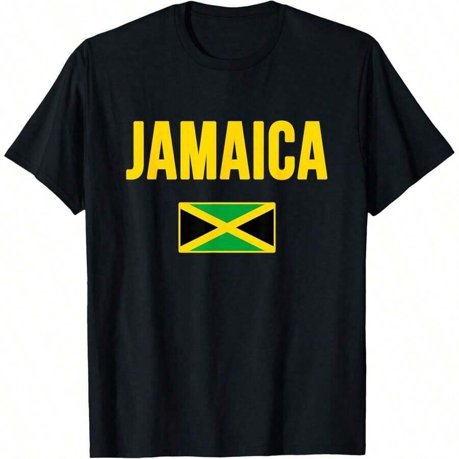 Jamaican Flag Jamaica T-Shirt - Black - View 1