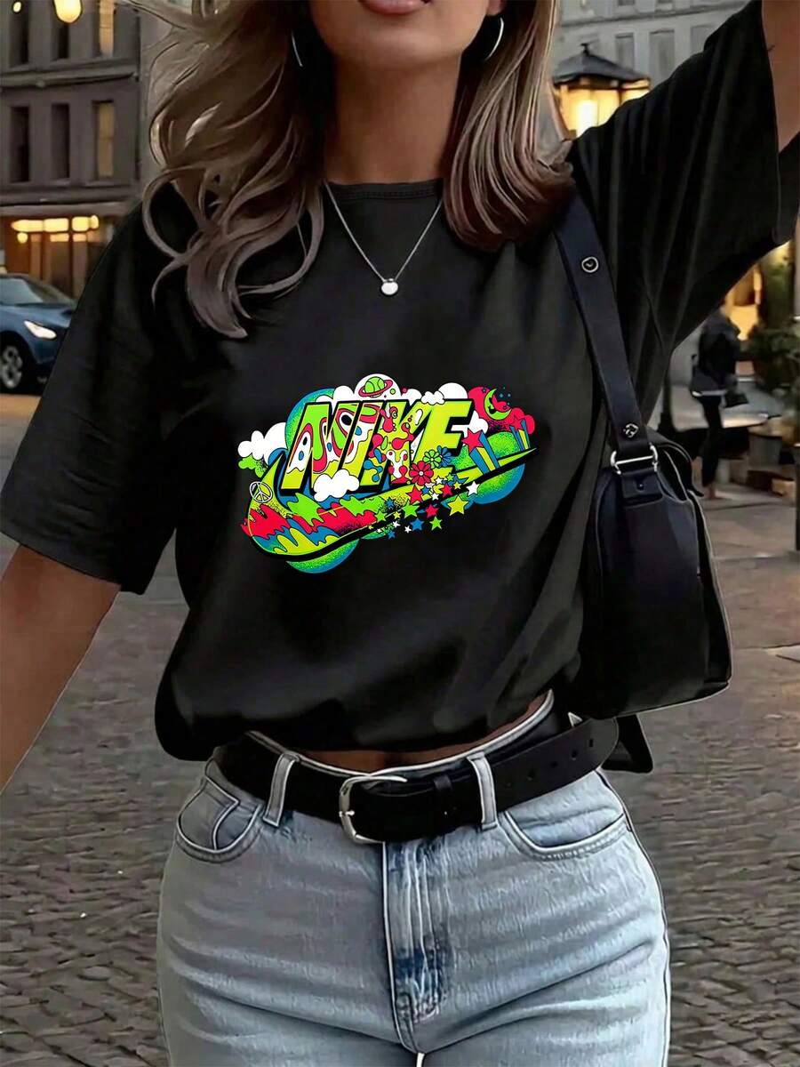 Women T-Shirts - Black - View 1