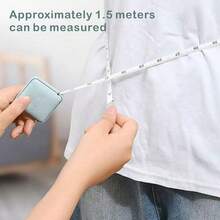 1 thước dây mini bằng da có thể thu gọn (đo được khoảng 1,5 mét), thước dây đo may mặc tùy chỉnh, bền và chống sốc, thước dây mềm mini. - Nhiều màu - Xem 4