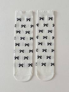 1 Pair Children's Solid Color Soft Comfortable Knee-High Socks, Suitable For All Seasons - Multicolor - View 6