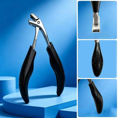 Professional Wide-Jaw Nail Clippers, Stainless Steel Curved Toe Nail Trimmer, Foot Care Grooming Tool, Ingrown Toenail Nipper, Suitable For Thick Or Deformed Toenails