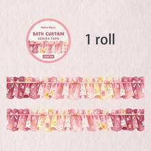 1 Rollo/Bolsa de Cinta, Serie de Cortinas Cinta Decorativa de PET, Suministros para Scrapbooking, Para Decorar Tarjetas, Marcos, Computadoras, Fundas de Teléfono, Tazas, Revistas, Cajas de Papelería, Equipaje, Útiles Escolares - cinta adhesiva - Ver 12