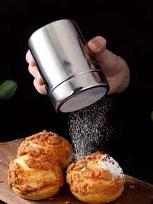 1pc Stainless Steel Powder Dispenser, Stainless Steel Powder Dispenser For Sugar Powder, Fine Mesh Design For Precise Spraying Of Cocoa Powder, Cinnamon Powder And Coffee Powder - Easy To Clean Structure Suitable For Home Baking, Restaurants And Cafes, Durable Metal Kitchen Tool, Essential For Cafes, Easy To Clean Material, Suitable For Pastry And Bakery Use, Colors And Styles Randomly Available - Multicolor - View 4