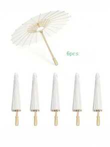 Classic White Paper Umbrella - UV Protection, Manual Open/Close, Suitable For Weddings, Photography, Cosplay, Parties - Multicolor - View 11