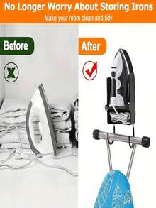 Universal Size Ironing Board Bracket And Hook, Home Ironing Rack, Ironing Board Hook, Electric Iron Rack, Suitable For All Size Irons - Multicolor - View 2