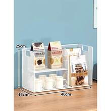 Estante de escritorio de hierro para libros y revistas, estantes de almacenamiento en capas multifuncionales para cocina, sala de estar, gran capacidad - Estilo 11 - Ver 21