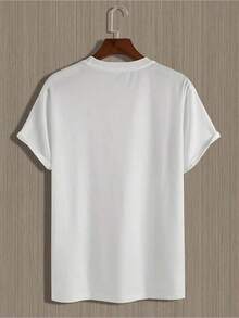 Men's T-Shirt With A Watch, Money, And Chain Print. Time Is Money. Short-Sleeved, Crew-Neck T-Shirt With A One-Sided Print, Made From 220g Pure Cotton. Gift For Dad, Mom, Family, And Friends. Everyday Wear. Urban Style. Comfortable Cotton T-Shirt For Men. Celebrity Actor Style T-Shirt. - 彩色 - 查看 2