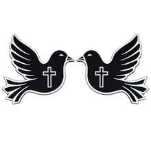 Elem Religious Bird Bad  Custom Car Decal Sticker  Car Truck SUV Dule Exter Trunk Ood Fender T Of 2 (W) - 白色的 - 查看 1
