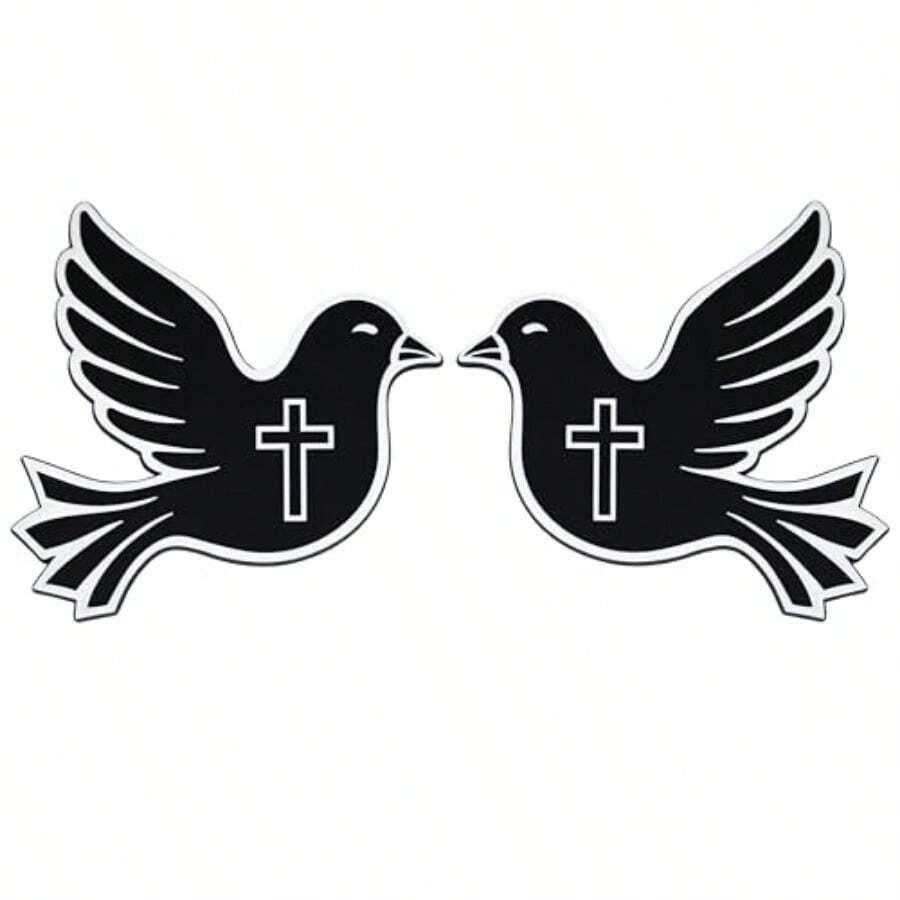 Elem Religious Bird Bad Custom Car Decal Sticker Car Truck SUV Dule Exter Trunk Ood Fender T Of 2 (W) - 白色的 - 查看 1