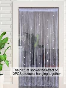 1pc Pearl Bead String Curtain, 39.37*78.74in Tassel Window Curtain Partition Curtain Decorative Hanging Curtain, Glitter Home Decor - 1PC - View 6