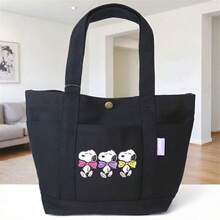Túi tote vải bố dung tích lớn, túi xách in hình Snoopy, túi đeo vai, túi xách thời trang thoáng khí, túi dành cho mẹ. - A - Xem 7