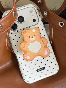 Weiße Punkte Teddybär Magnetische Hülle geeignet für iPhone 17 Pro Max, neue 16 Hüllen für Frauen, stoßfest Rundumschutz 15 Pro Max, 14, 13 Sommer Schutzhülle - Weiss - Übersicht 3