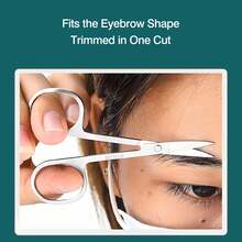 4 Pack Curved And Rounded Facial Hair Scissors Set For Men Women - Mustache, Nose, Beard, Eyebrows, Eyelashes And Ear Hair Cutting Scissors - Black And Sliver Stainless Steel Trimming Scissors - White - View 4