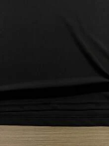 Men's Classic Short-Sleeved T-Shirt, Breathable, With Heat Transfer Blue Star Print, Casual Black Fitness T-Shirt, Suitable For The Gym And Daily Wear, Stylish Sporty Style, Durable Fabric, Summer T-Shirt. - 黑色 - 查看 4