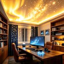 1pc Northern Lights Effect LED Atmosphere Projection Lamp, RGB Remote Control, USB Lamp Galaxy Star Projector, USB Interface, Bedroom Night Light Projector, Room Decor, Home Theater, Ceiling, Gift Decor, Camping, Wedding Decor, Magic Projection Lamp Gift, Holiday Party, Home Decor, Lighting - Multi-color light - View 7