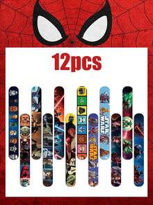 Nhẫn hôn chủ đề Người Nhện Marvel làm bằng chất liệu PVC, dây đeo co giãn, quà tặng sinh nhật, phụ kiện đồ chơi tiệc tùng. - Nhiều kiểu dáng - Xem 5
