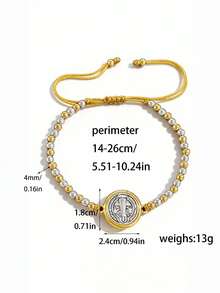ZIRUISP Pulseira com Medalha de São Bento para Homens e Mulheres, Pulseira Trançada de Aço Inoxidável Ajustável com Contas, Amuleto de Proteção Religiosa Católica, Presentes Espirituais de Batismo para Ele, Ela e Família - Pulseira de contas de São Bento - Visão 6