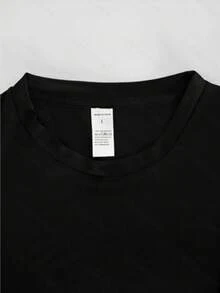 Nueva Camiseta Deportiva Casual para Hombre - Negro - Ver 4