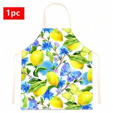 1pc, Home Decor, Vintage Lemon Art Pattern Printed Apron, Sleeveless, Neck Strap Design, Suitable For Cooking, Baking And Entertainment, Perfect For Home Dining, Parties, Outdoor BBQ Parties, Baking Apron|Bright Apron|Polyester Apron|Printed Apron - Multicolor - View 12