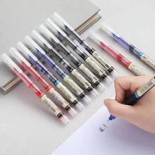 Bộ 10 bút mực lỏng, bút ký nhanh khô, mực đen/xanh dương/đỏ 0.5mm, thích hợp cho trường học/văn phòng, mùa tựu trường. - Nhiều màu - Xem 10